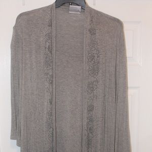 Avenue Women's Gray Twofer w/Embroidered Beading